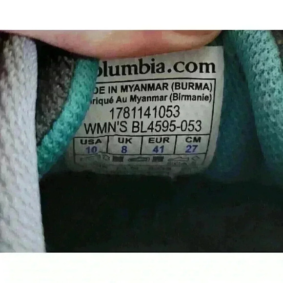 Columbia Crestwood US Women's Size 10 Hiking Shoe Athletic Graphite/Pacific Rim - Picture 3 of 6